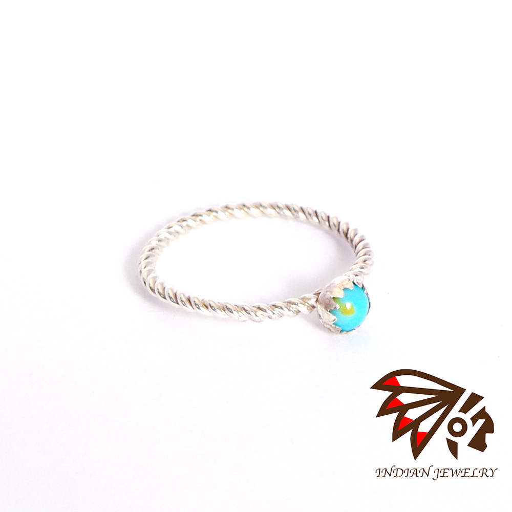 【INDIAN JEWELRY インディアンジュエリー】Navajo twist wire ring Melanie Bitsie ナバホ ツイストワイヤーリング メラニー・ビッツィー作