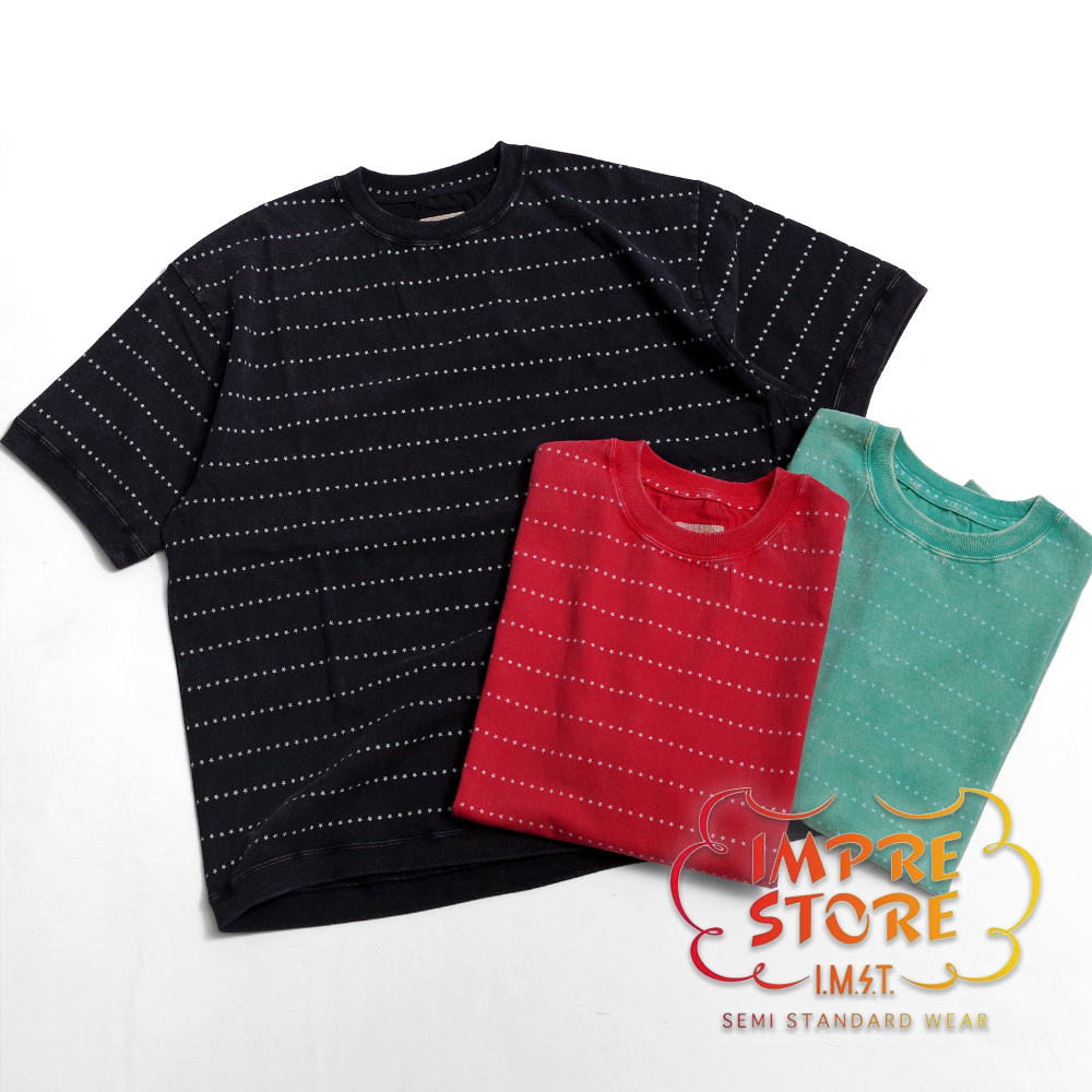 【IMPRESTORE インプレストア】Pin★border T shirt / Boo★ ピンスターボーダーTシャツ