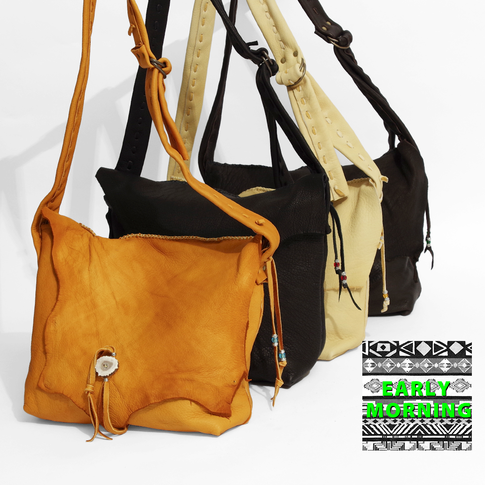 【EARLY MORNING アーリーモーニング】DEERSKIN LARGE MESSENGER BAG ディアスキン ラージメッセンジャーバッグ