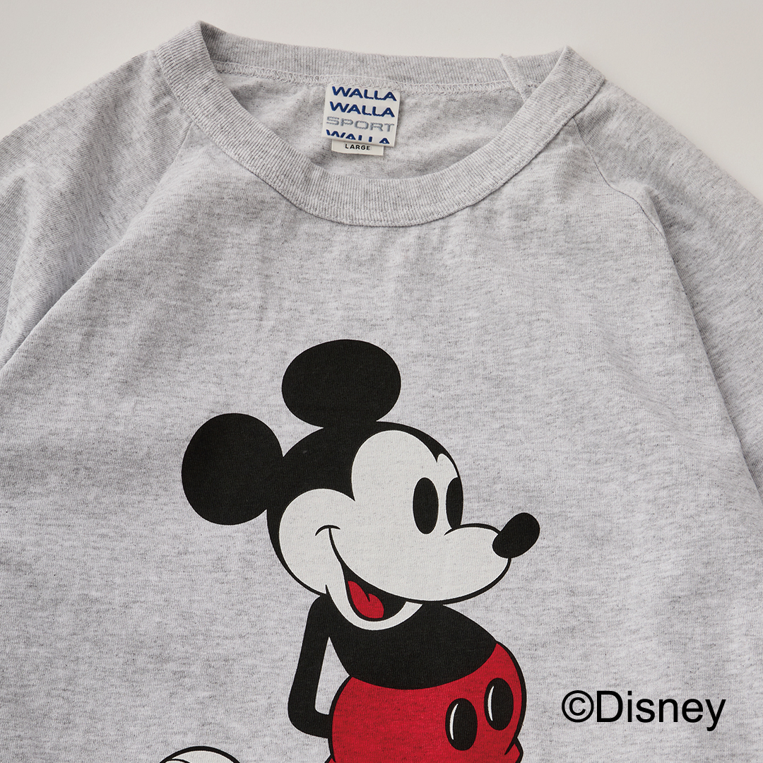 【WALLA WALLA SPORT】 PRINTED BASEBALL TEE /MICKEY MOUSE