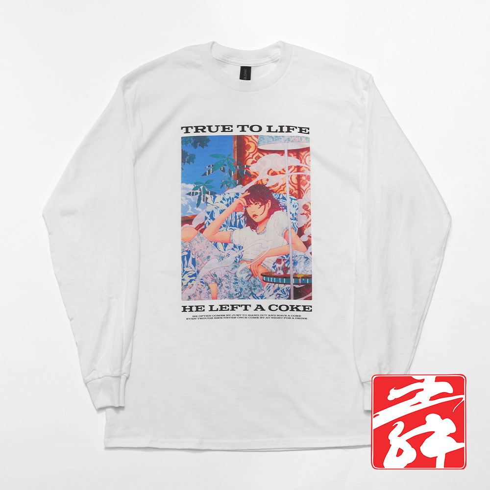 【SHUN NAKAO シュンナカオ】ART PRINT L/S Tee “HE LEFT A COKE” アートプリント長袖Tシャツ ヒーレフトアコーク