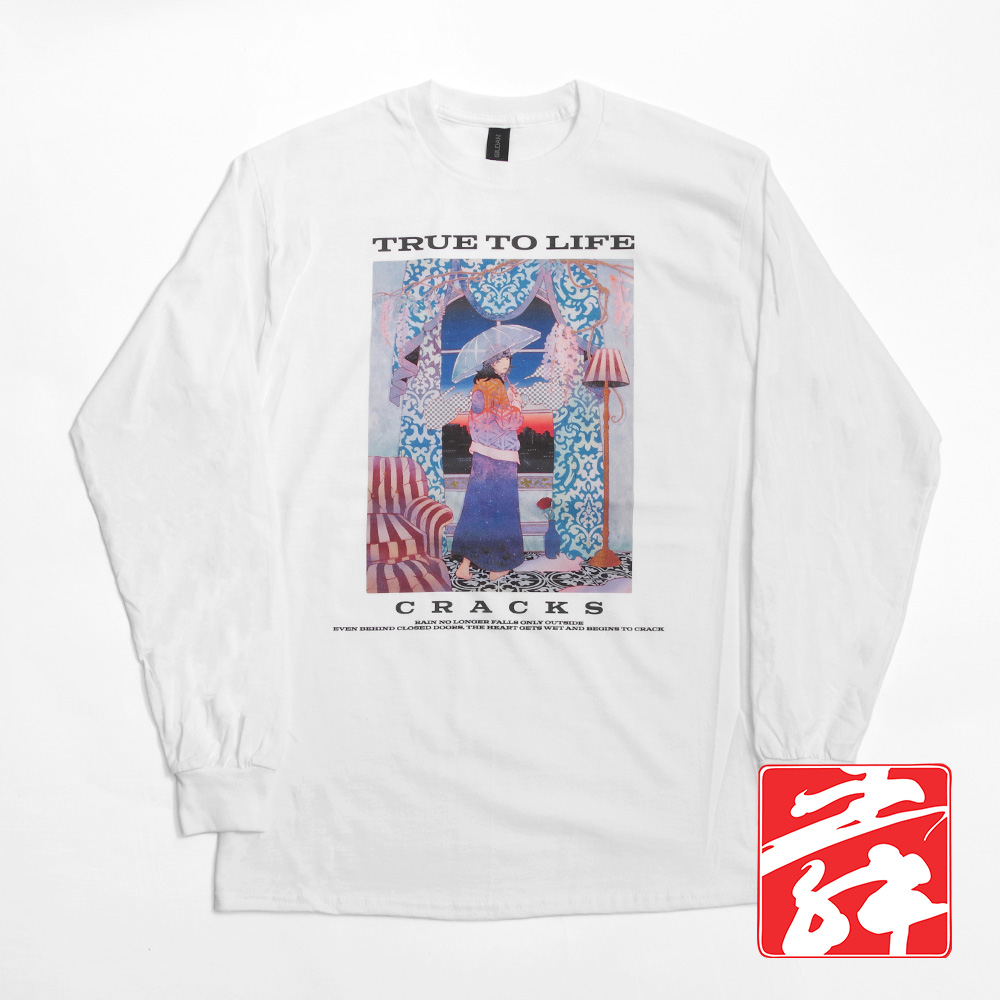 【SHUN NAKAO シュンナカオ】ART PRINT L/S Tee “CRACKS” アートプリント長袖Tシャツ クラックス