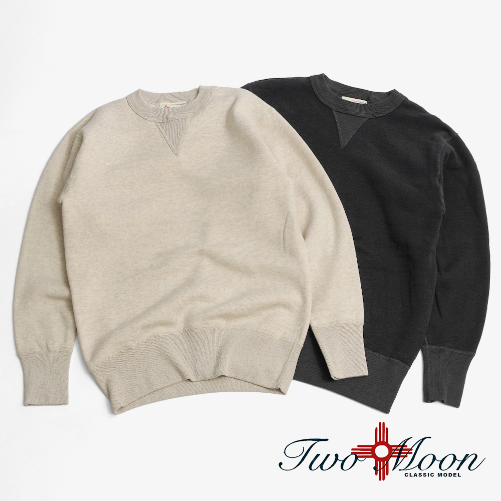 【TWO MOON トゥームーン】92022 26FW-1 SEASON COLOR LOOPWHEEL FLATSEAMER SWEATSHIRT Double V Gusset 26秋冬-1 シーズンカラー 吊り編み フラットシーマー 両Vスウェット