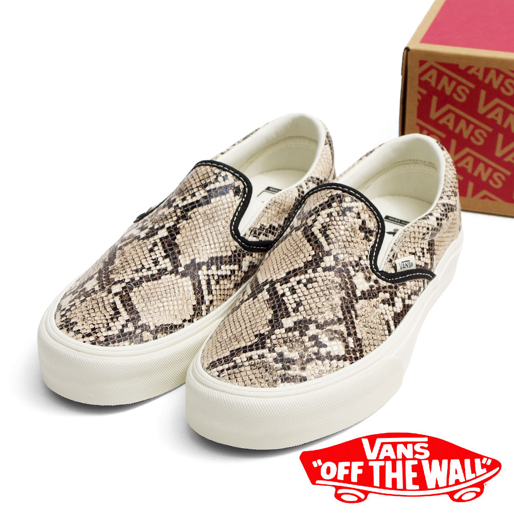 【VANS ヴァンズ】Classic Slip-On PYTHON Turtledove クラシックスリッポン パイソン タートルドーヴ